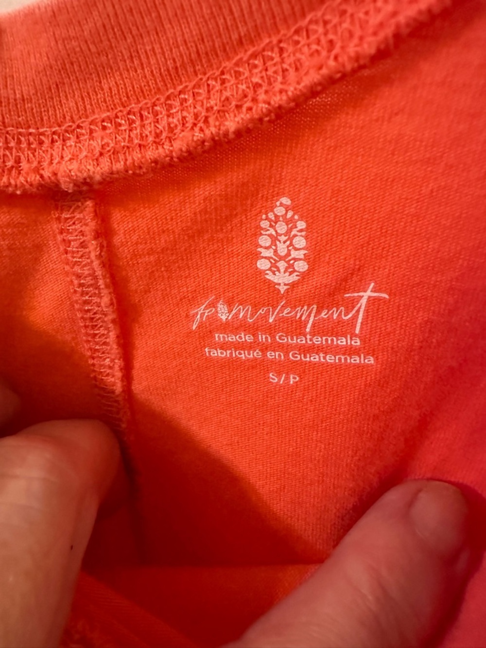 Brand new free peopl Women's Scoop Neck Short Sleeve Top - Coral - Picture 4 of 4